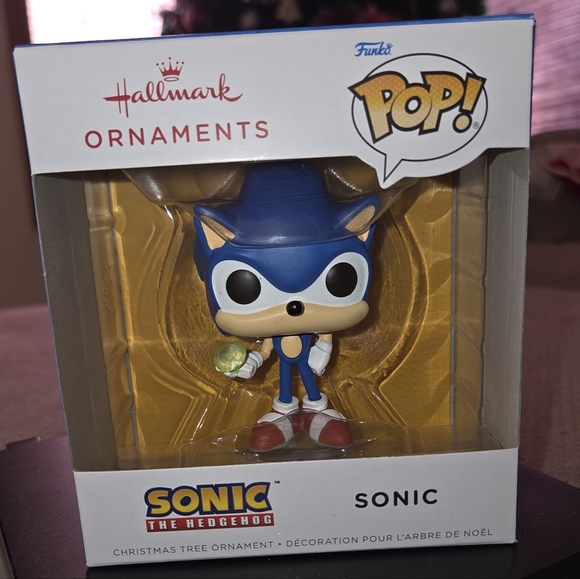 Hallmark Sonic the Hedgehog Emerald Funko POP Christmas Ornament New In Box 2025 - Picture 14 of 14